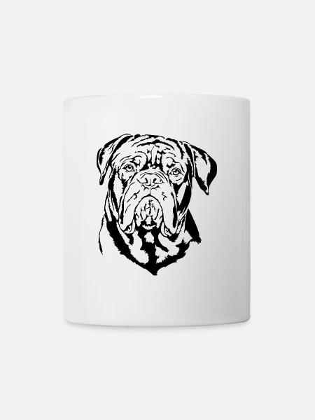 DOGUE de Bordeaux Portrait Chiens Wilsigns - Mug blanc - blanc