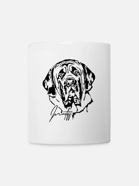 MASTIFF Hunde Portrait Rassehund Wilsigns - Tasse - Weiß