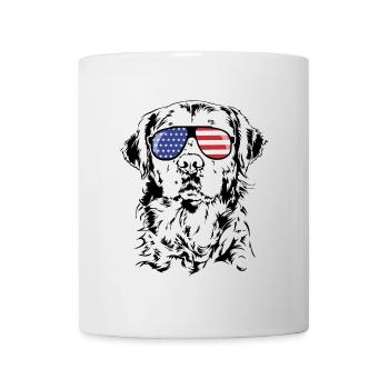 GOLDEN RETRIEVER America Flag Dogs Wilsigns - Mug - white - Front