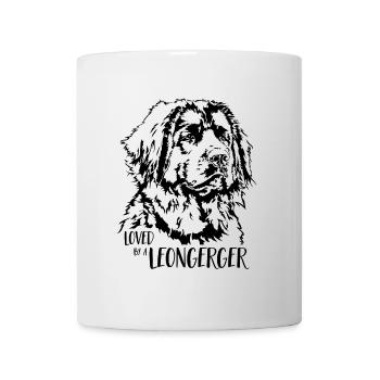 Aimé par un Leonberger Hundespruch Hunde Wilsigns - Mug blanc - blanc - Devant