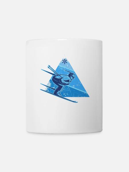 skifahrer alpin "abfahrtsski" carving FIS skiing - Tasse - Weiß