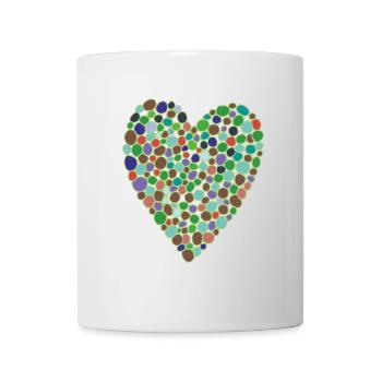 Vert coeur - Mug blanc - blanc - Devant