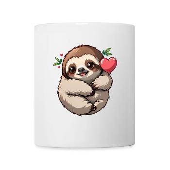 Verschenke dieses süße Faultier zum Valentinstag - Tasse - Weiß - Vorne