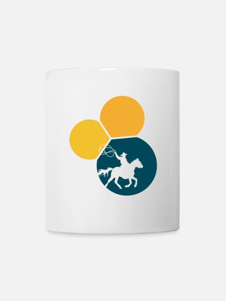 Western Sattel - Tasse - Weiß