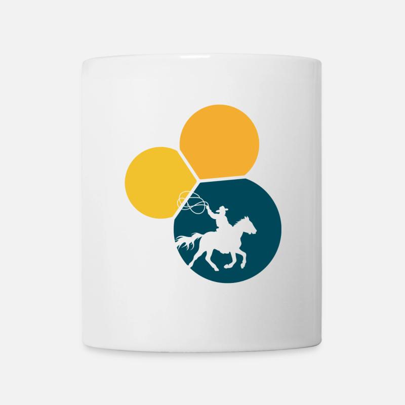 Western Sattel - Tasse - Weiß