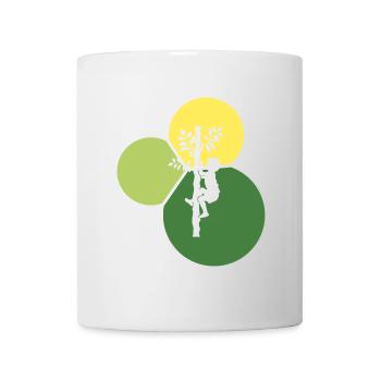 Baumklettern Aufstieg Steigeisen - Tasse - Weiß - Vorne