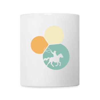 Cowboy Reiter Cowboystiefel - Tasse - Weiß - Vorne