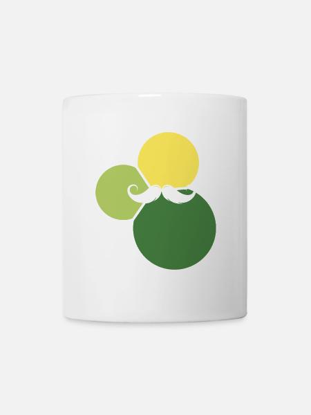 Gesichtsbehaarung Schnurrbart Hipster - Tasse - Weiß
