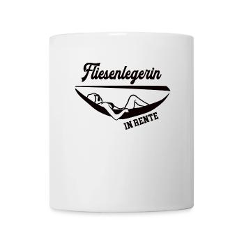 Fliesenlegerin in Rente Rentenbeginn Bodenlegerin - Tasse - Weiß - Vorne
