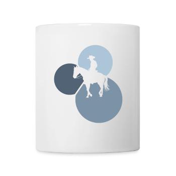 Rodéo des cavaliers de cow-boys - Mug blanc - blanc - Devant