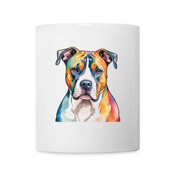 American Staffordshire Terrier Aquarelles - Mug blanc - blanc - Devant