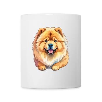 Chow Chow Wasserfarben - Tasse - Weiß - Vorne
