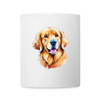 Golden Retriever Wasserfarben - Tasse - Weiß - Vorne