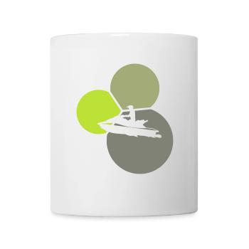 Wasserski Boot - Tasse - Weiß - Vorne