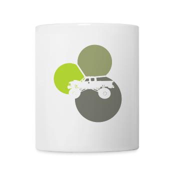 Reifen Monstertruck Jeep - Tasse - Weiß - Vorne