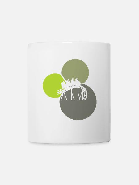 Achterbahn Maßkrug - Tasse - Weiß