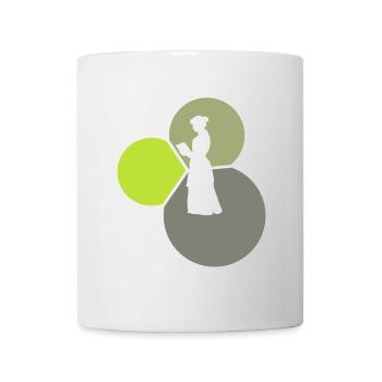 Lire l’auteur Roman - Mug blanc - blanc - Devant