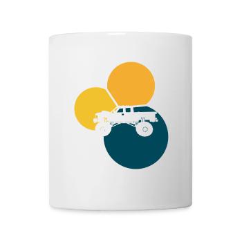 Monstertruck Reifen - Tasse - Weiß - Vorne