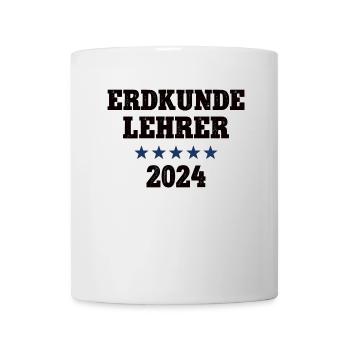 Erdkunde Lehrer 2024 Beruf Studium Lehramt Student - Tasse - Weiß - Vorne
