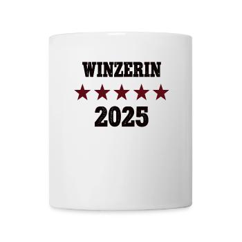 Winzerin 2025 Beruf Weinbauer Winzerei Ausblidung - Tasse - Weiß - Vorne