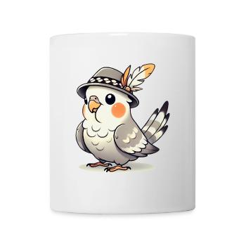 Süßer Nymphensittich mit bayerischer Mütze - Tasse - Weiß - Vorne