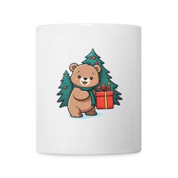 Cute bear celebrating Christmas. - Mug - white - Front
