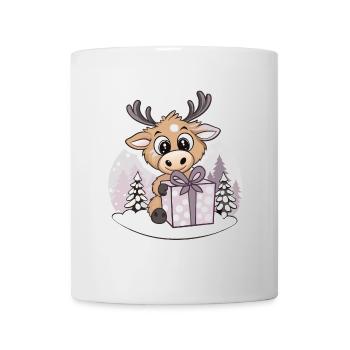 Mignon orignal avec cadeau à Noël - Mug blanc - blanc - Devant