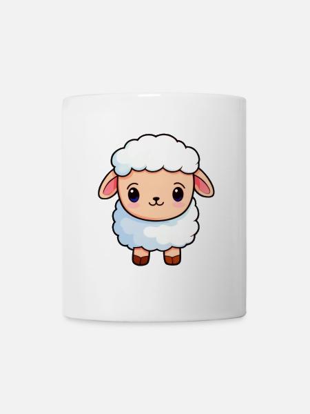 Cute Kawaii Sheep - Mug - white