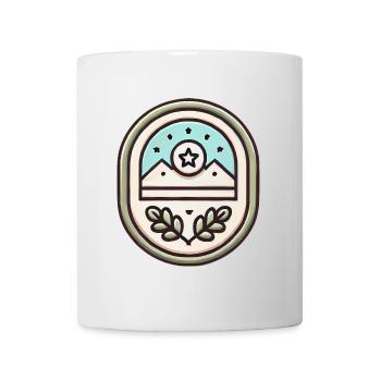 Simple Badge Design Soft Illustration - Mug - white - Front
