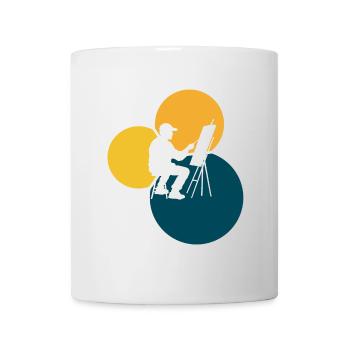 Pinsel Malerei Pastell - Tasse - Weiß - Vorne