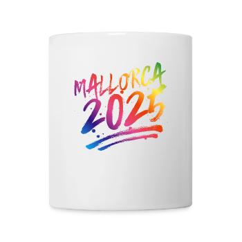 Mallorca 2025 Bunt - Tasse - Weiß - Vorne