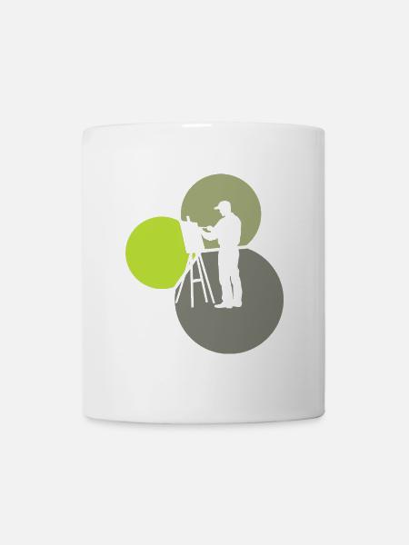 Pinsel Malen Aquarell - Tasse - Weiß