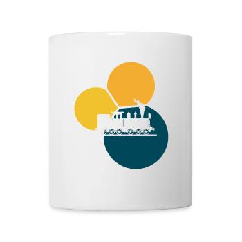 Model Railway Rails Steam Locomotive - Mug - white - Front