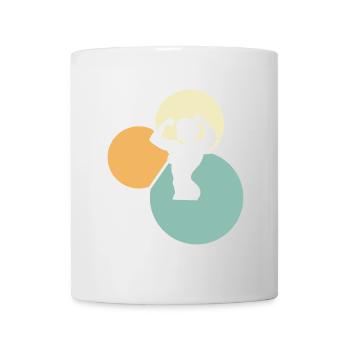 Bodybuilding Gewichte Muskel - Tasse - Weiß - Vorne