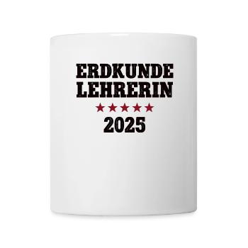 Erdkundelehrerin Geografie Geo Erdkunde Lehrerin - Tasse - Weiß - Vorne