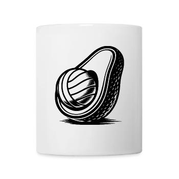 Lustige Avocado mit Volleyball-Kern - Tasse - Weiß - Vorne