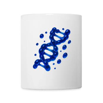 3D DNS Helix Molekül Blau - Tasse - Weiß - Vorne