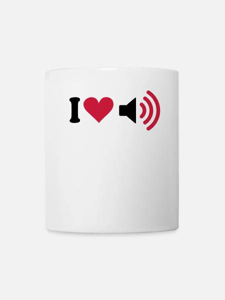 Musik - Speaker - Tasse - Weiß