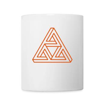impossible triangle Dreieck Geek Geometrie Hipster - Tasse - Weiß - Vorne