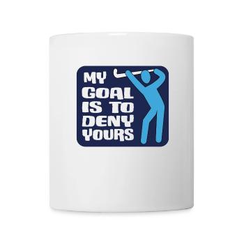 feldhockey fieldhockey-goal is to deny yours - Tasse - Weiß - Vorne