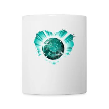 techno hard beats discokugel partypeople disco - Tasse - Weiß - Vorne