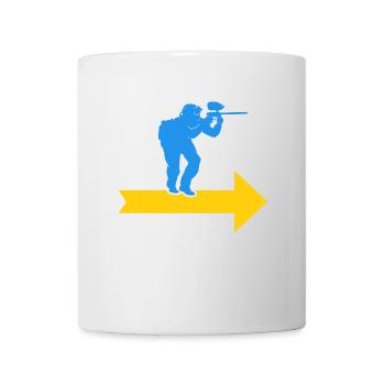 Paintball Gotcha Paintballspieler Markierer - Tasse - Weiß - Vorne