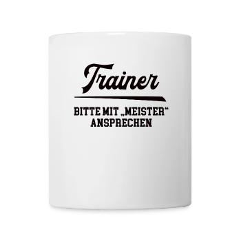Trainer Meister Prüfung Bestanden Training Lizenz - Tasse - Weiß - Vorne