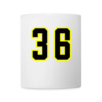 36 Zahl Trikot - Tasse - Weiß - Vorne