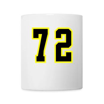 72 Zahl Trikot - Tasse - Weiß - Vorne
