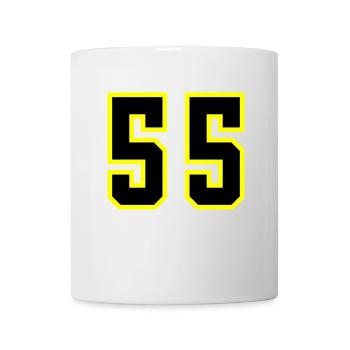 55 Zahl Trikot - Tasse - Weiß - Vorne