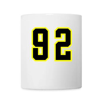 92 Zahl Trikot - Tasse - Weiß - Vorne