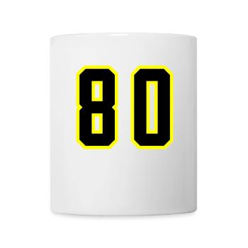 80 Zahl Trikot - Tasse - Weiß - Vorne
