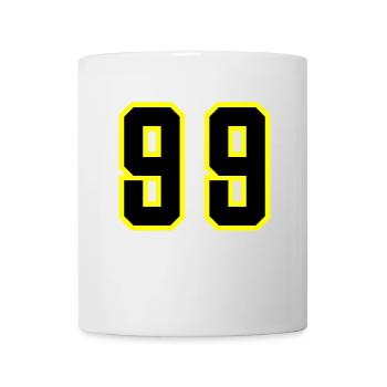 99 Zahl Trikot - Tasse - Weiß - Vorne