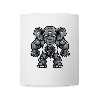 Musculation des muscles de l’éléphant - Mug blanc - blanc - Devant